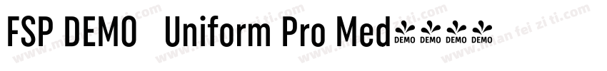 FSP DEMO   Uniform Pro Med字体转换
